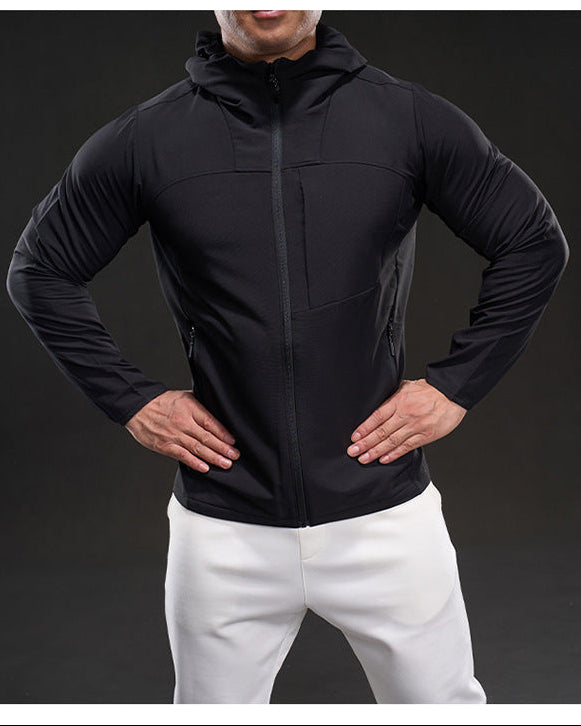 Fleece-Lined Athletic Hooded Full Zip Jacket - Ahaselected