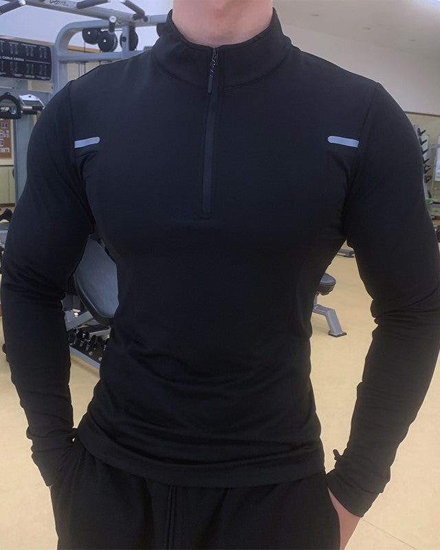 Reflective Performance Quarter-Zip Long Sleeve Shirts - Ahaselected