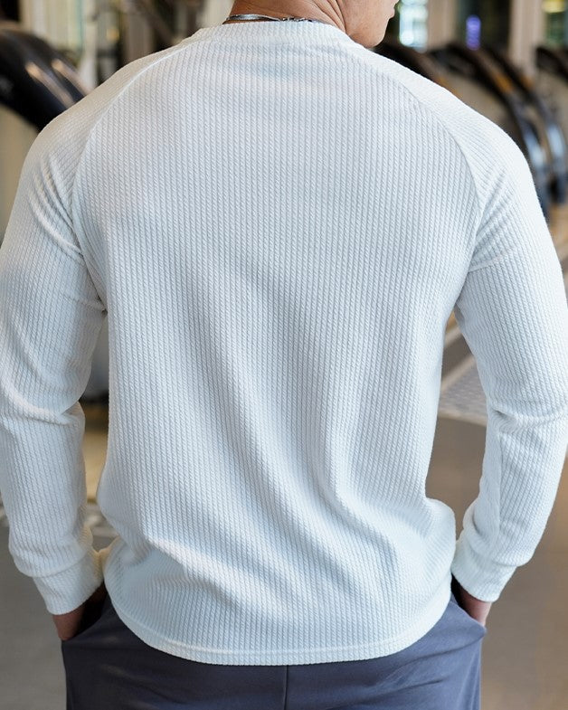 Snake Pattern Shoulder Cut Pullover Long Sleeve Shirt - Ahaselected