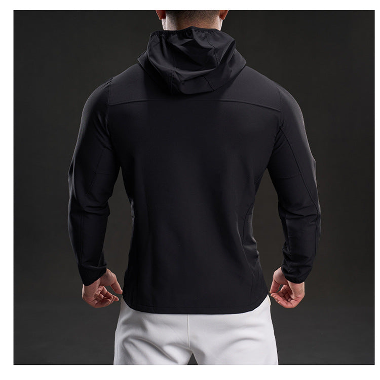Fleece-Lined Athletic Hooded Full Zip Jacket - Ahaselected