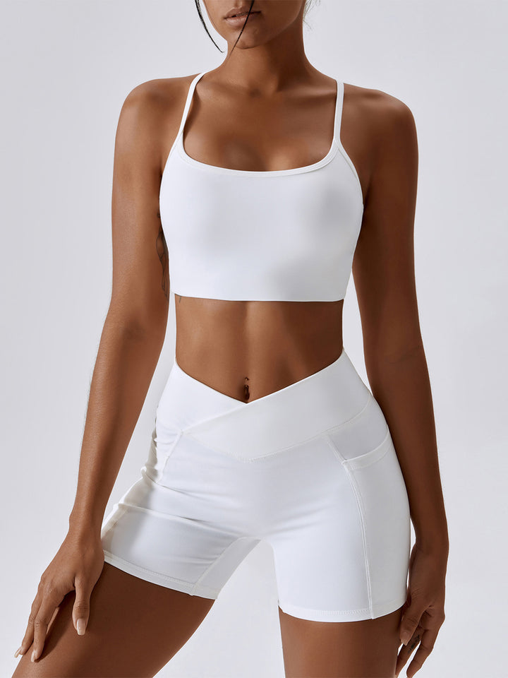 Quick-drying Breathable Suspenders Top + Shorts Set