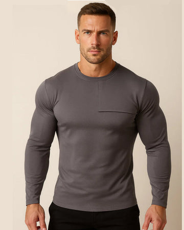 Nahtloses, schnelltrocknendes Performance-Langarm-T-Shirt für Herren