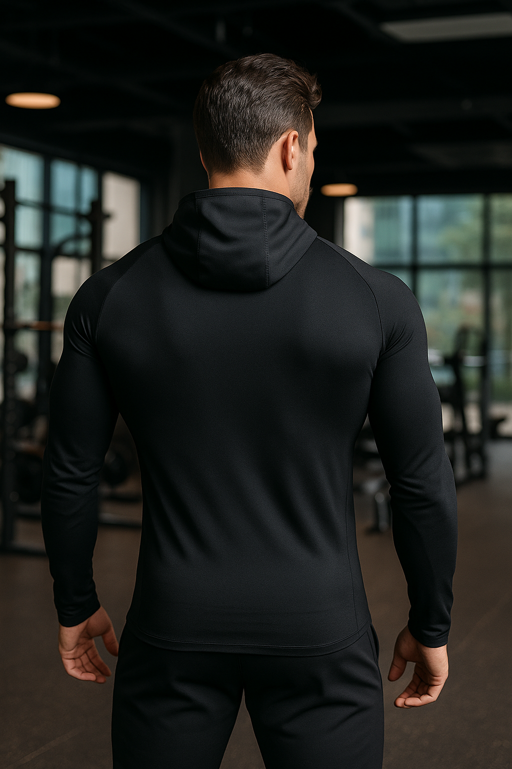Men’s Long-Sleeve Hooded Active T-Shirt - Ahaselected