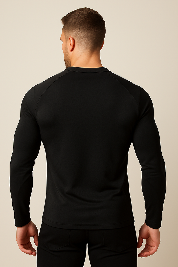 Men's Seamless Quick-Dry Performance Long-Sleeve T-Shirt