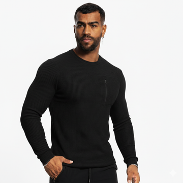 Men’s Long-Sleeve Crew Neck Sports T-Shirt