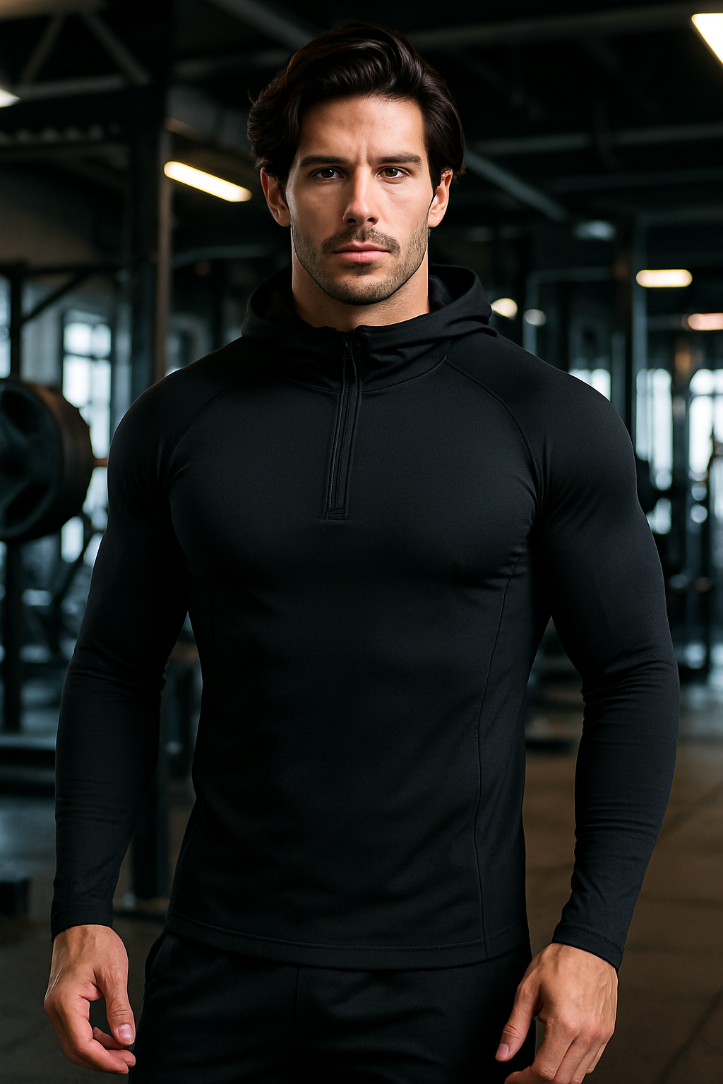 Men’s Long-Sleeve Hooded Active T-Shirt - Ahaselected