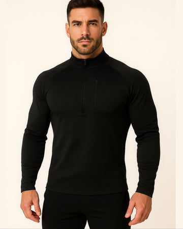Men's Half-Zip Woven Stand-Collar Quick-Dry Long-Sleeve Outdoor Shirts