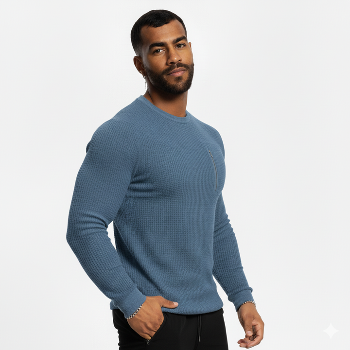 Men’s Long-Sleeve Crew Neck Sports T-Shirt
