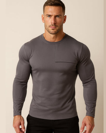 Men's Seamless Quick-Dry Performance Long-Sleeve T-Shirt