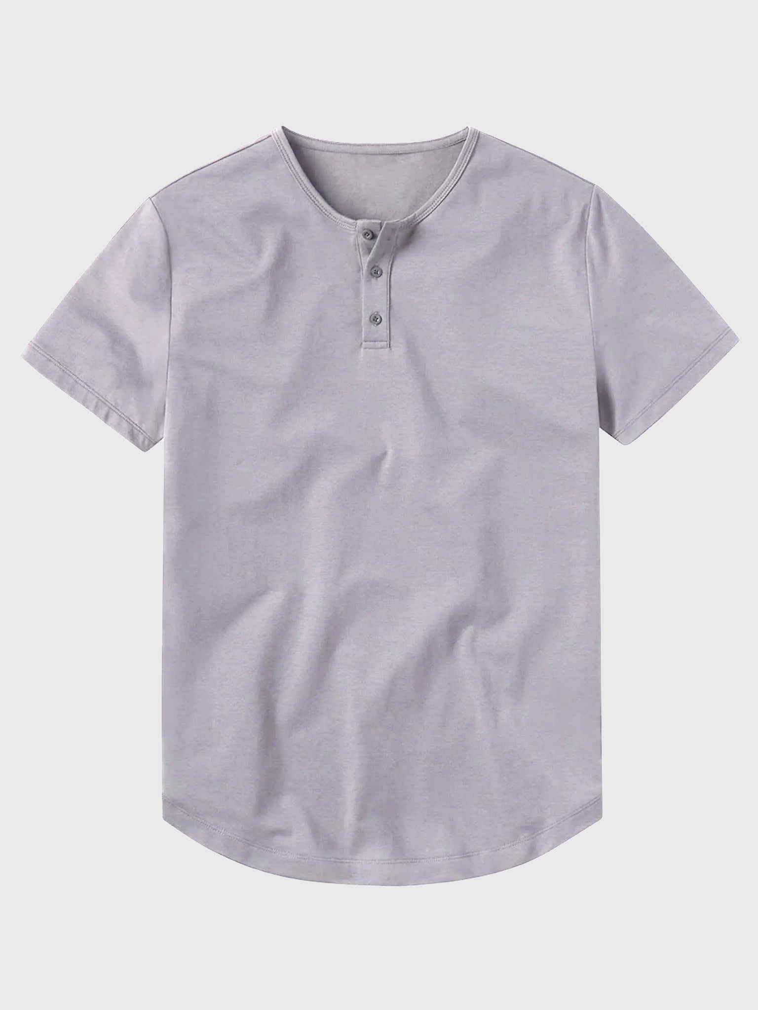 M's Curved Hem Henley Muscle Fit Ahaselected