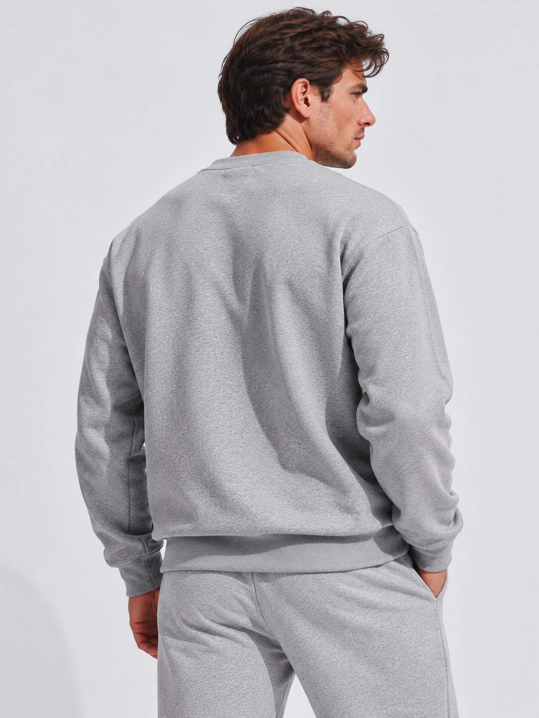 Men's Essential Cotton Blend Crewneck Sweatshirt-thumbmail-5