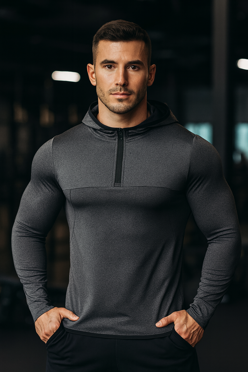 Men’s Long-Sleeve Hooded Active T-Shirt - Ahaselected
