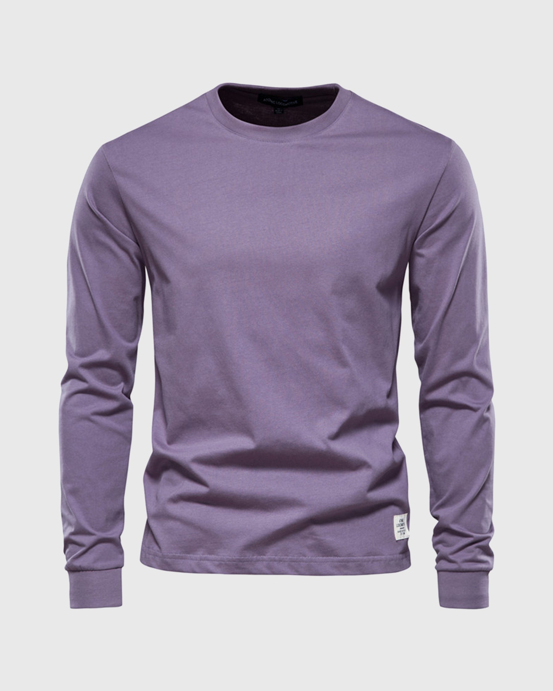 Crew neck Long Sleeve Cotton Premium Basic T-Shirt - Ahaselected