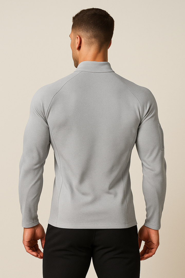 Men’s Half-Zip Stand Collar Woven Active Top