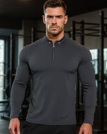 Men’s Long-Sleeve Stand Collar Sports Top