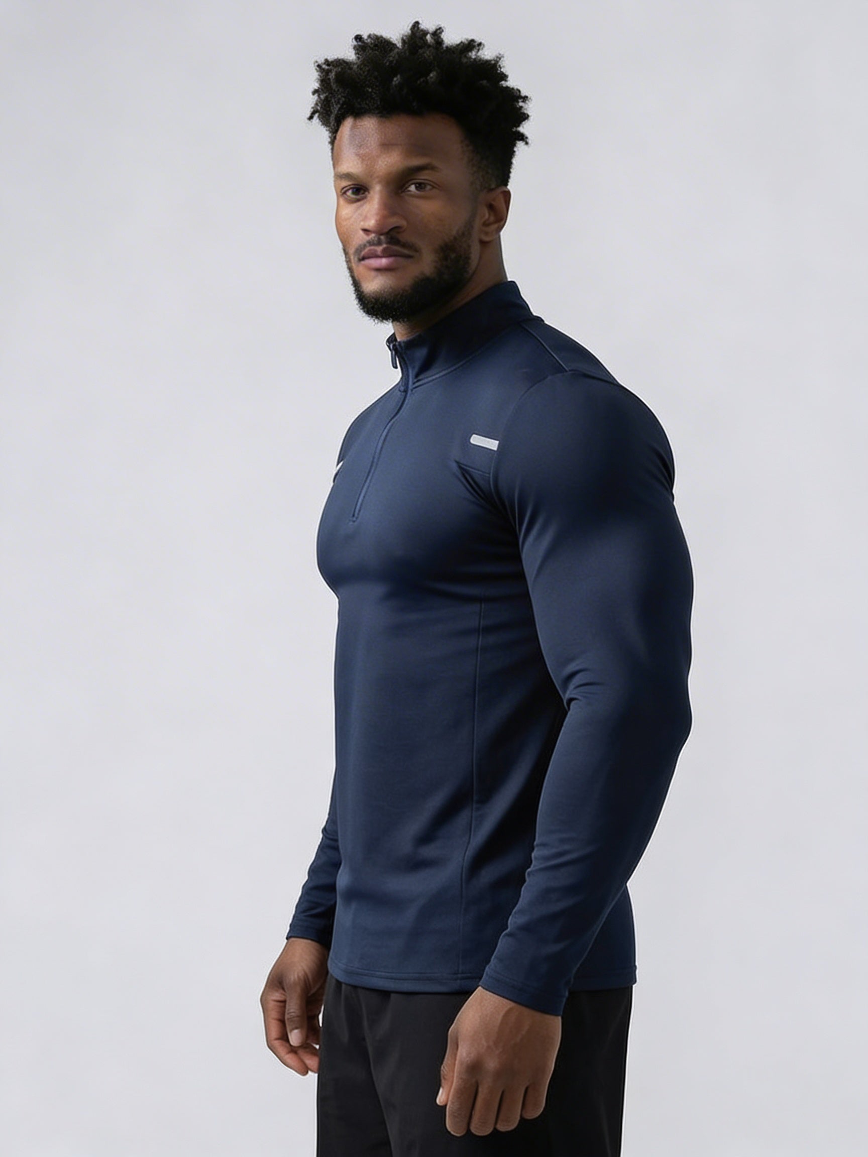 Maglie a manica lunga con mezza cerniera e prestazioni riflettenti