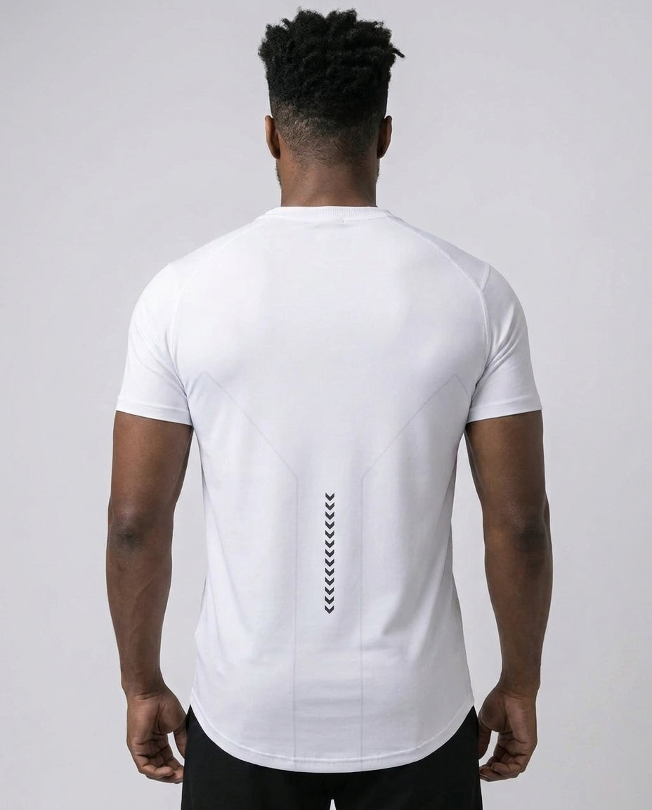 Schnelltrocknendes, kurzärmliges Fitness-T-Shirt -thumbmail-3