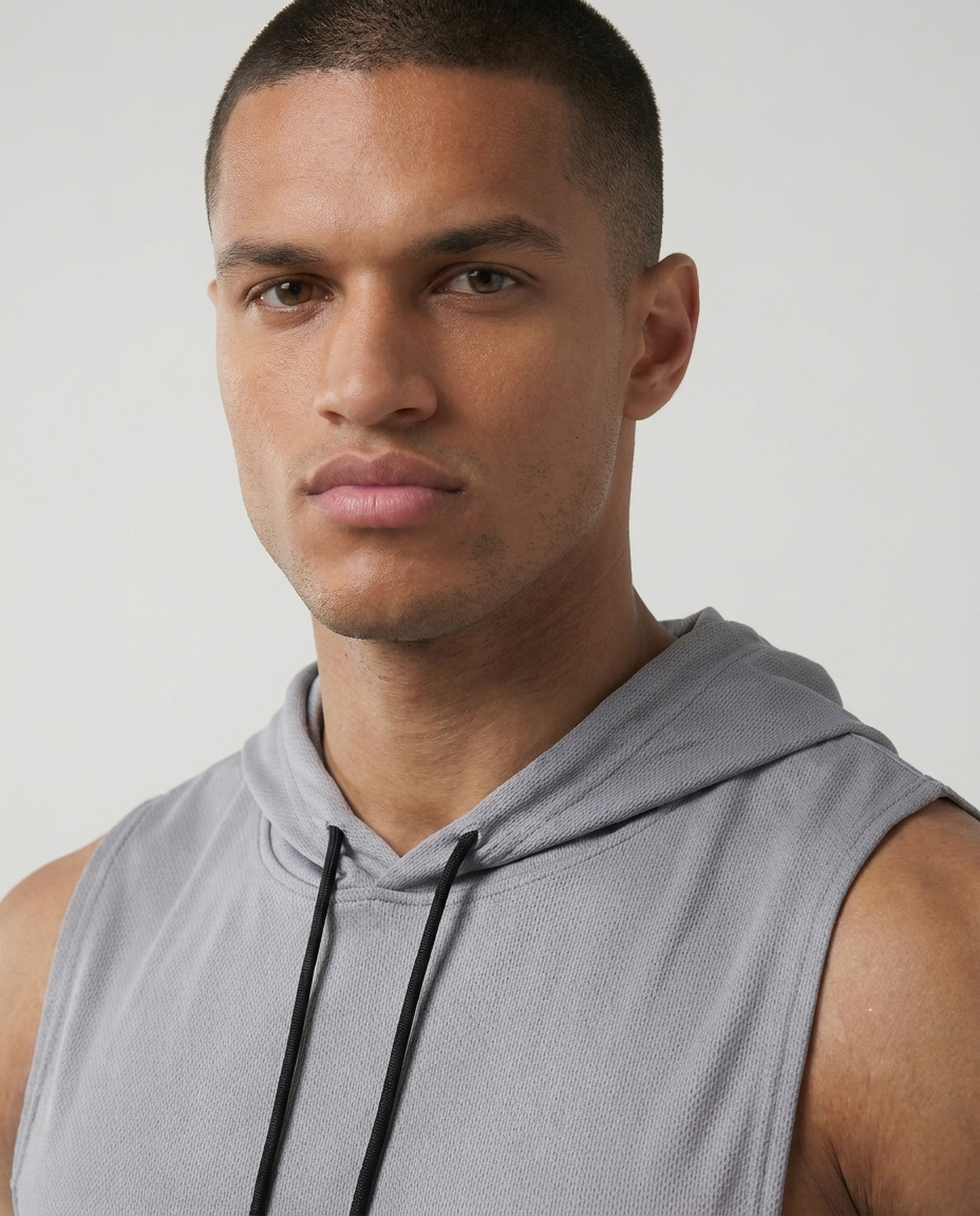 Men’s Muscle Fit Training Hoodie Tank-thumbmail-4