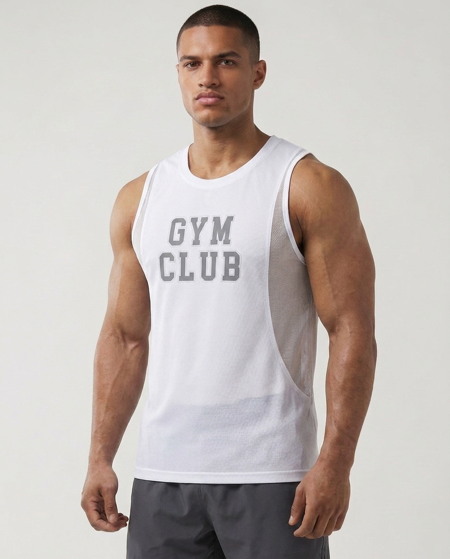 Mesh Zweilagiges Tanktop Neu