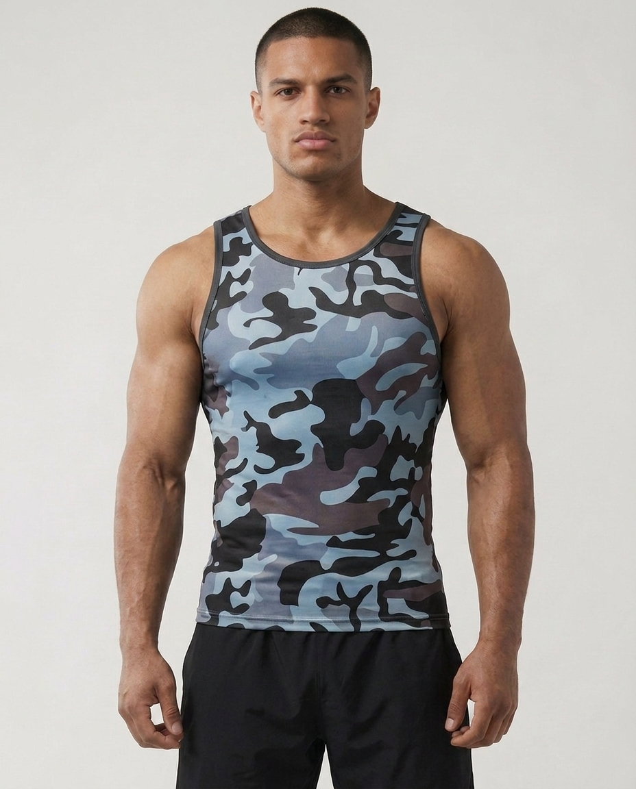 Men’s Camo Compression Tank Top-thumbmail-2