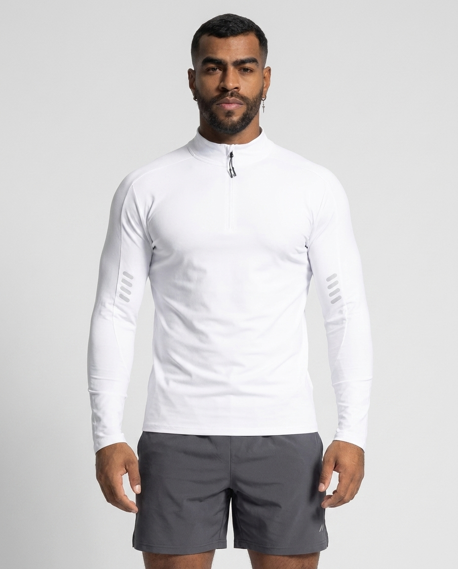Evolution Half Zip Long Sleeves Shirt Workout Baselayer-thumbmail-7