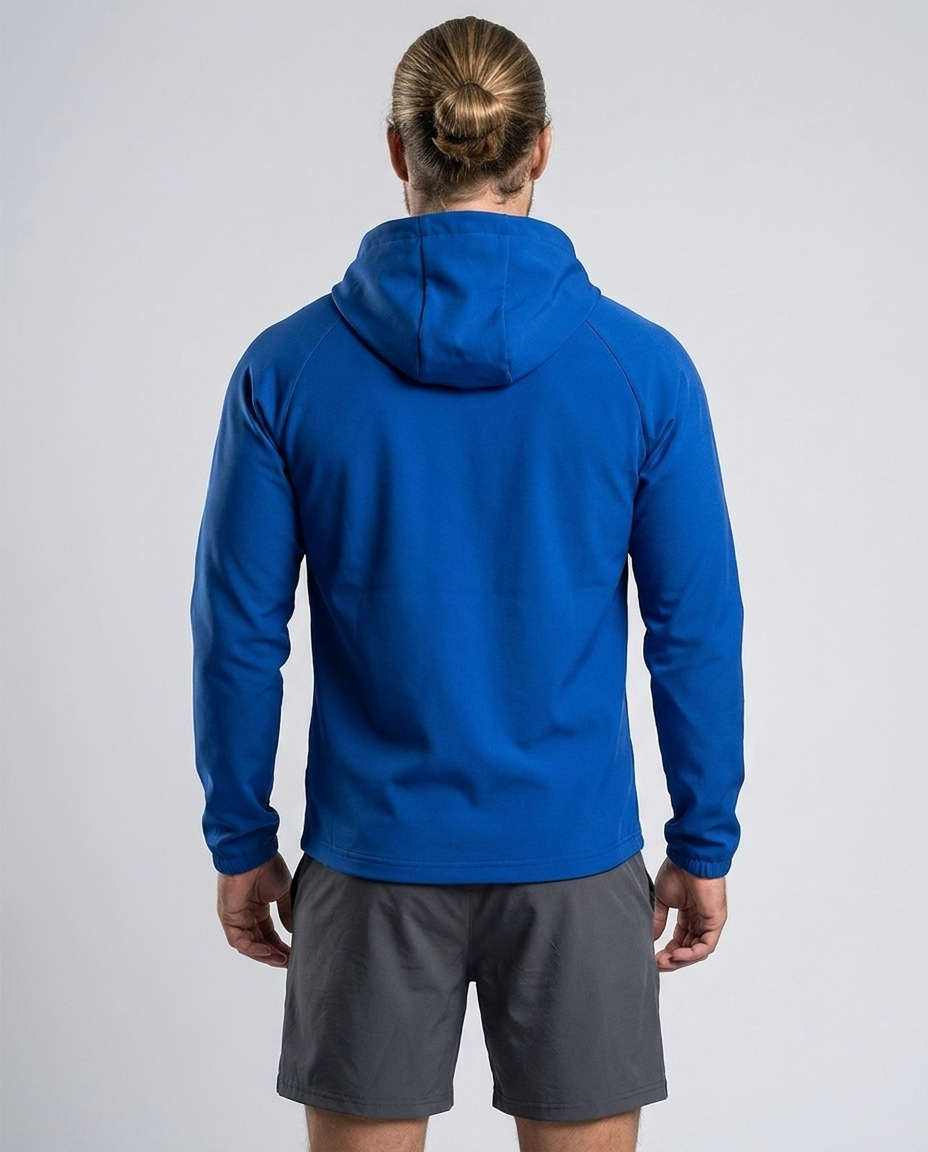 Giacca con cappuccio in soft shell in pile resistente al vento-thumbmail-3