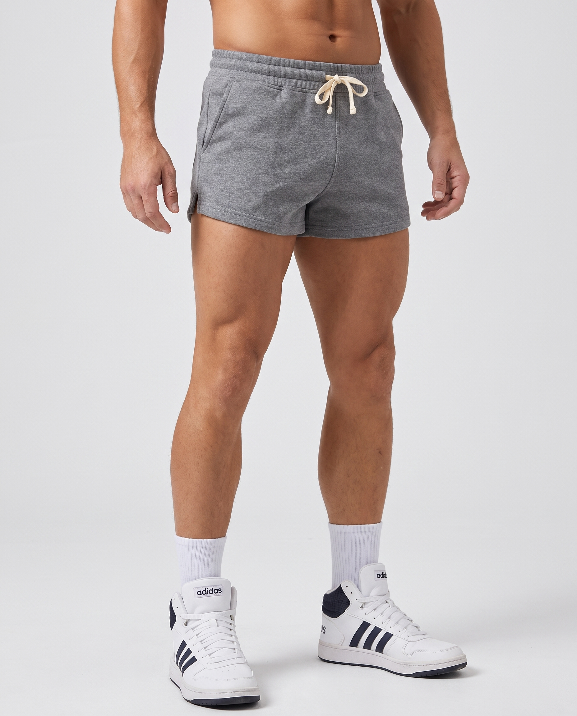 Shorts da uomo in cotone comfort con coulisse, cavallo interno da 2"-thumbmail-7