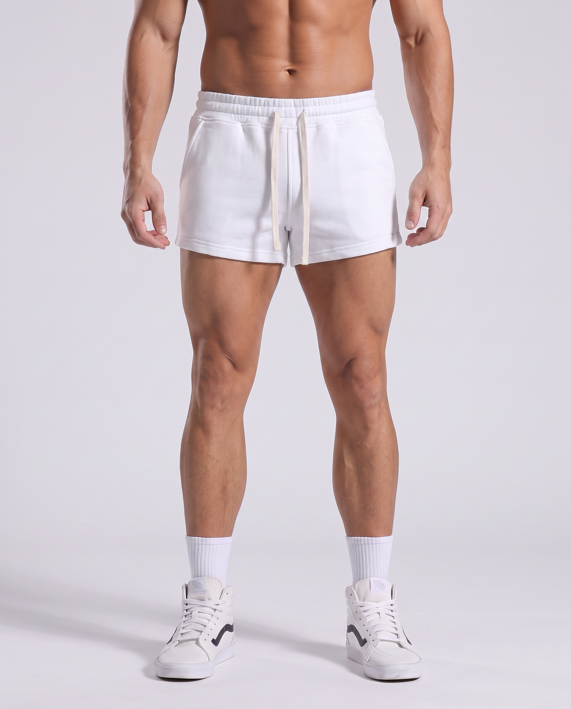 Shorts da uomo in cotone comfort con coulisse, cavallo interno da 2"-thumbmail-49