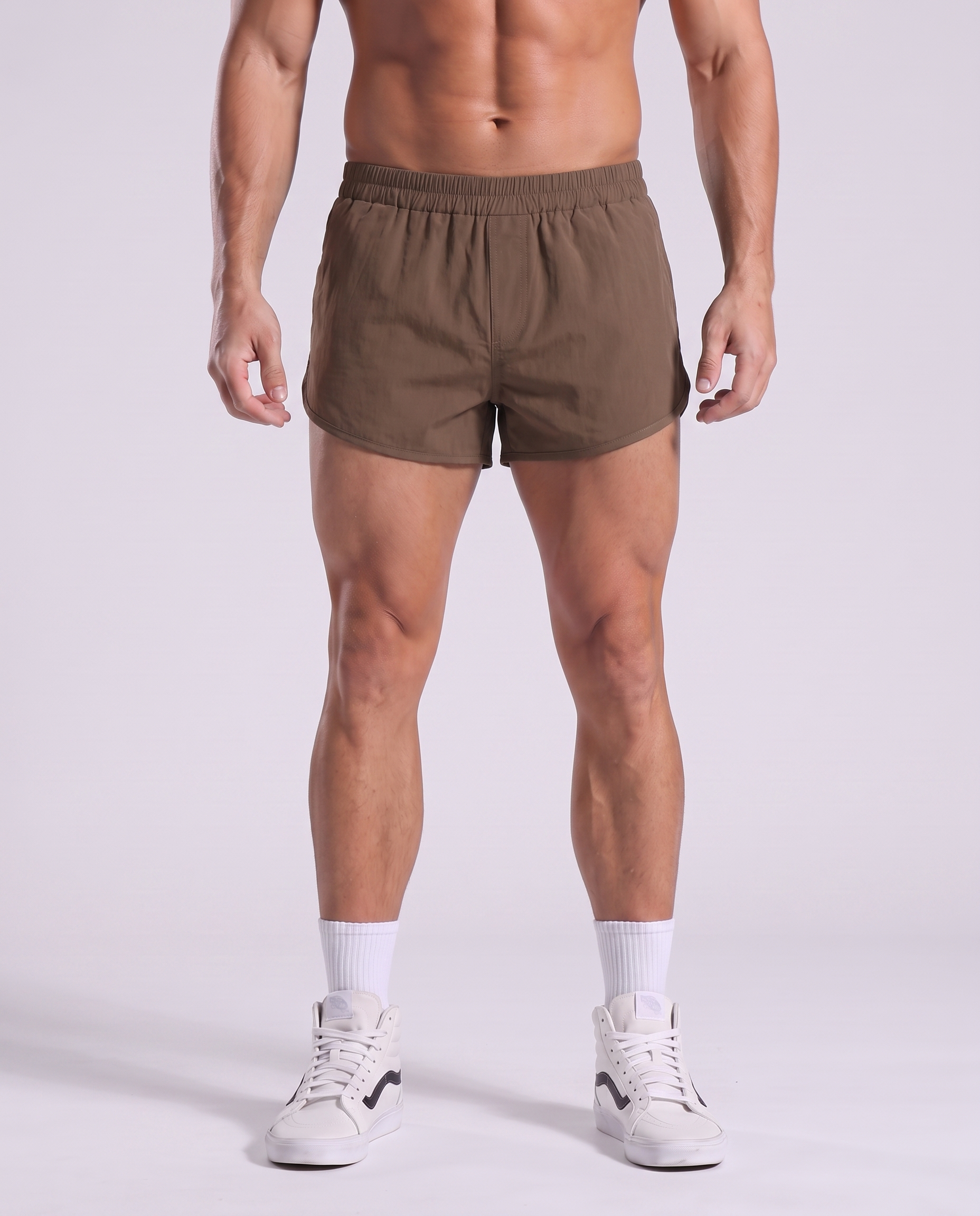 Shorts da running da uomo in cotone con orlo curvo-thumbmail-10