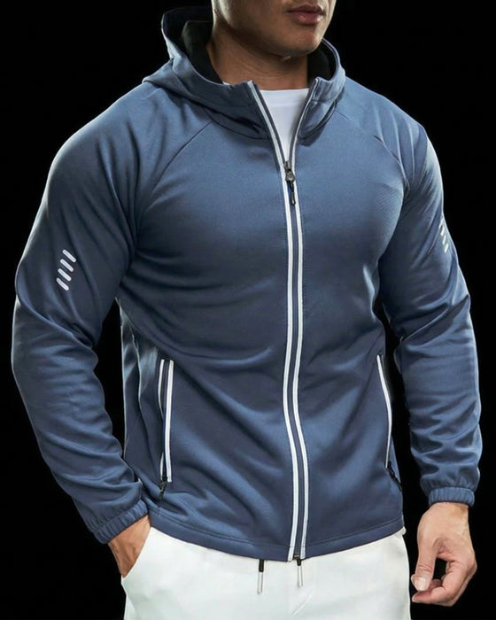 Giacca con cappuccio in soft shell in pile resistente al vento