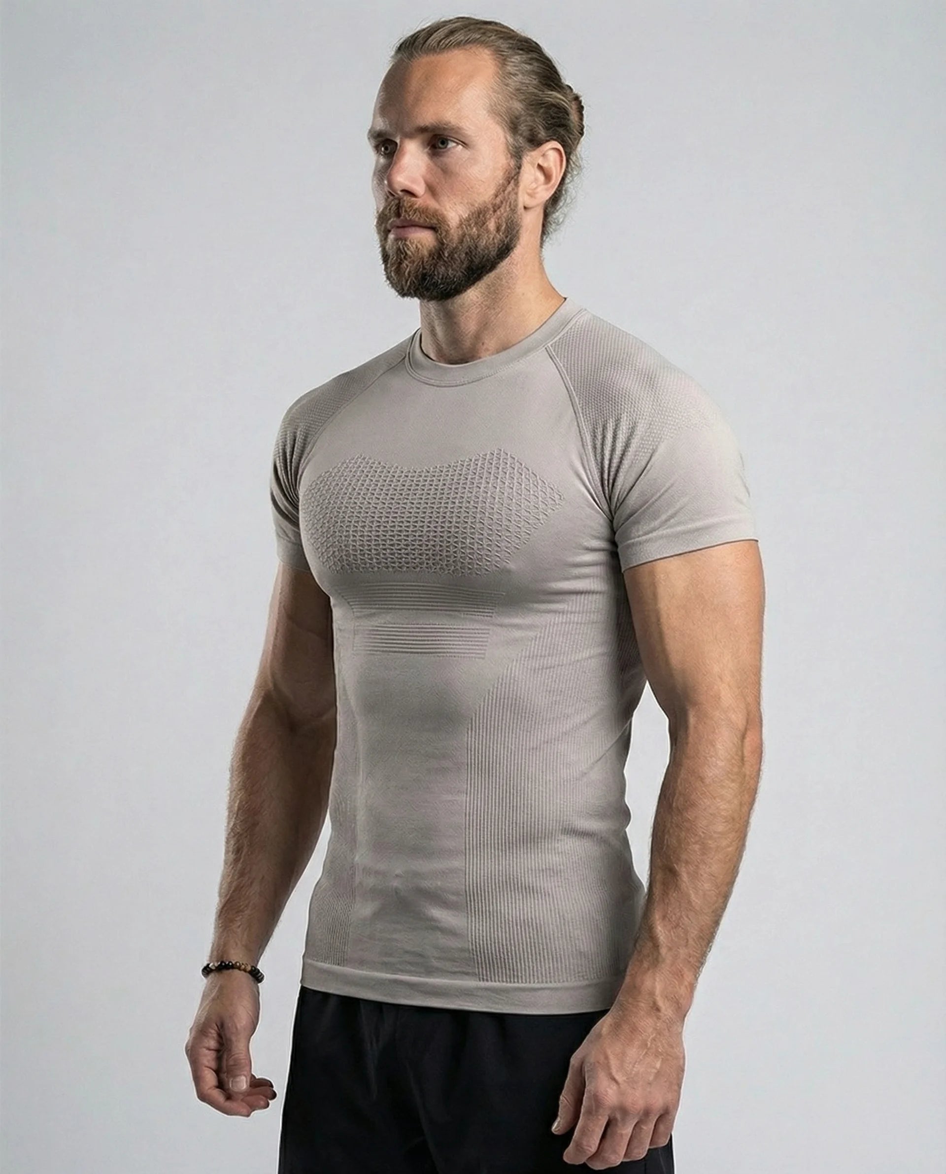 Camiseta de compresión ajustada de secado rápido y sin costuras -thumbmail-2