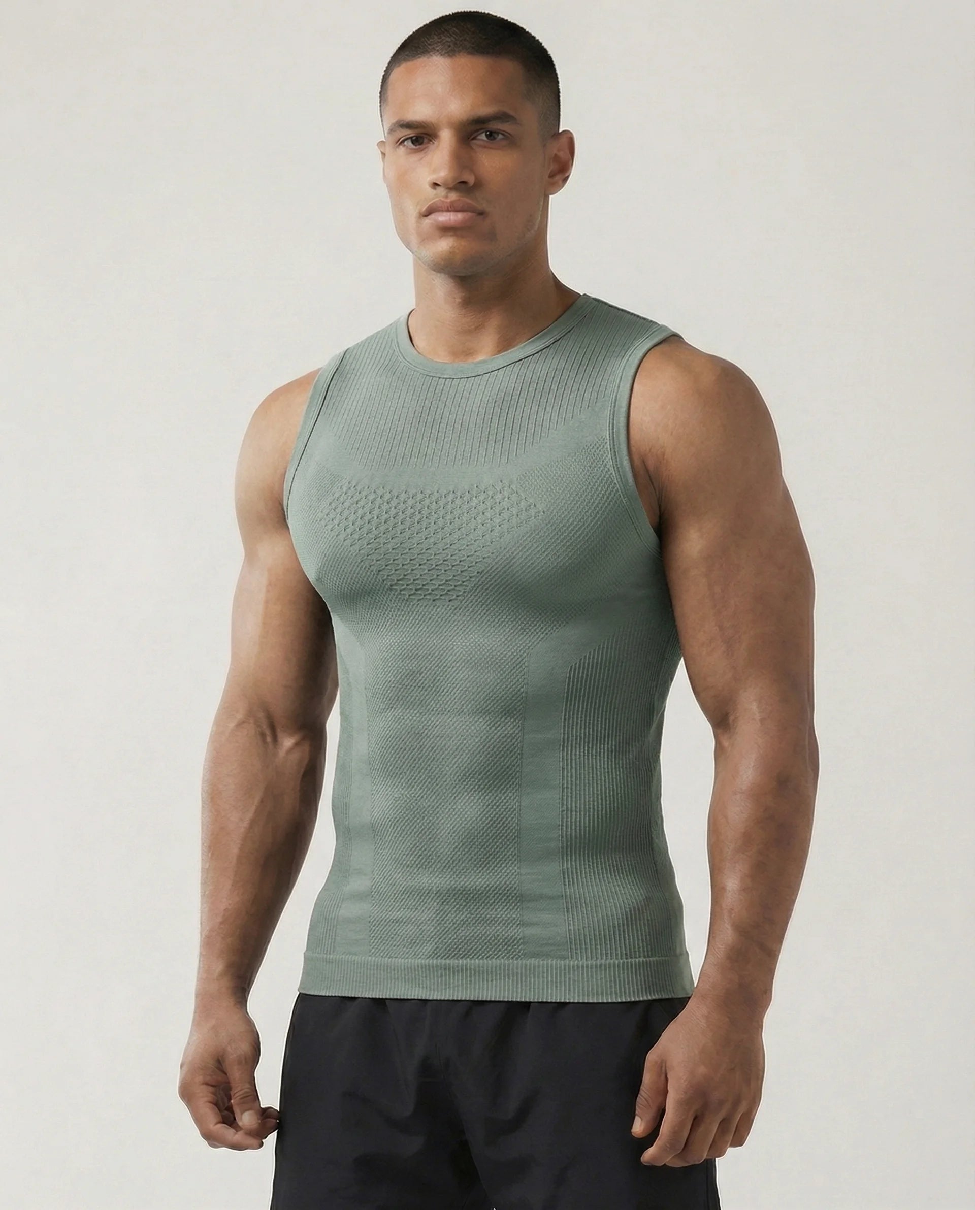 Gilet de compression extensible à séchage rapide sans couture neuf
