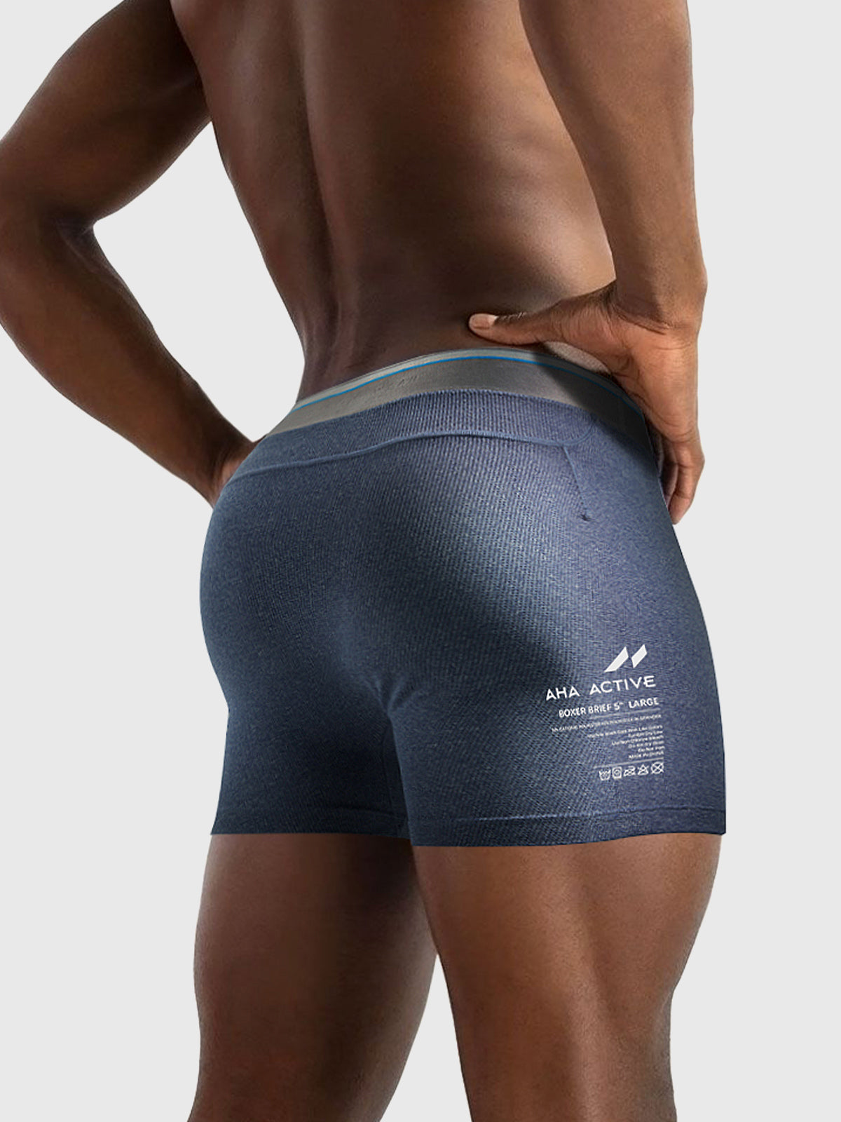 AIRFLOW 5" Performance Boxer Brief-Indigo Heather - Ahaselected