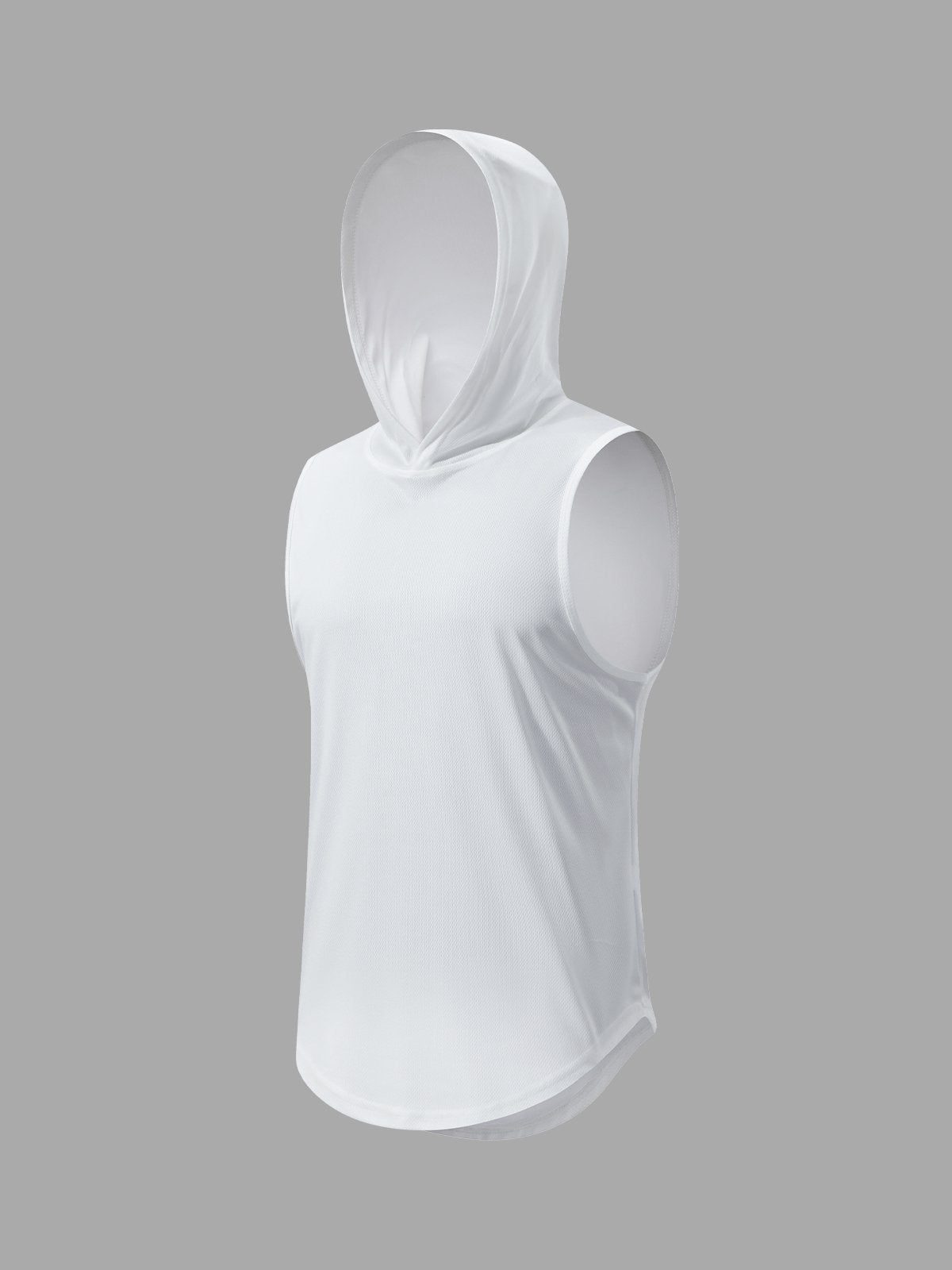 Workout Hooded Tank Curved Hem - Ahaselected