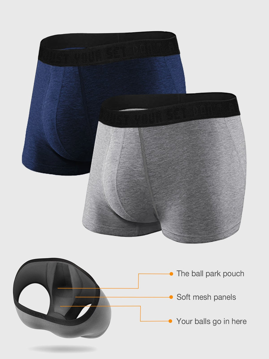 2 Packs M's Built-In Pouch Trunk Briefs | Ahaselected