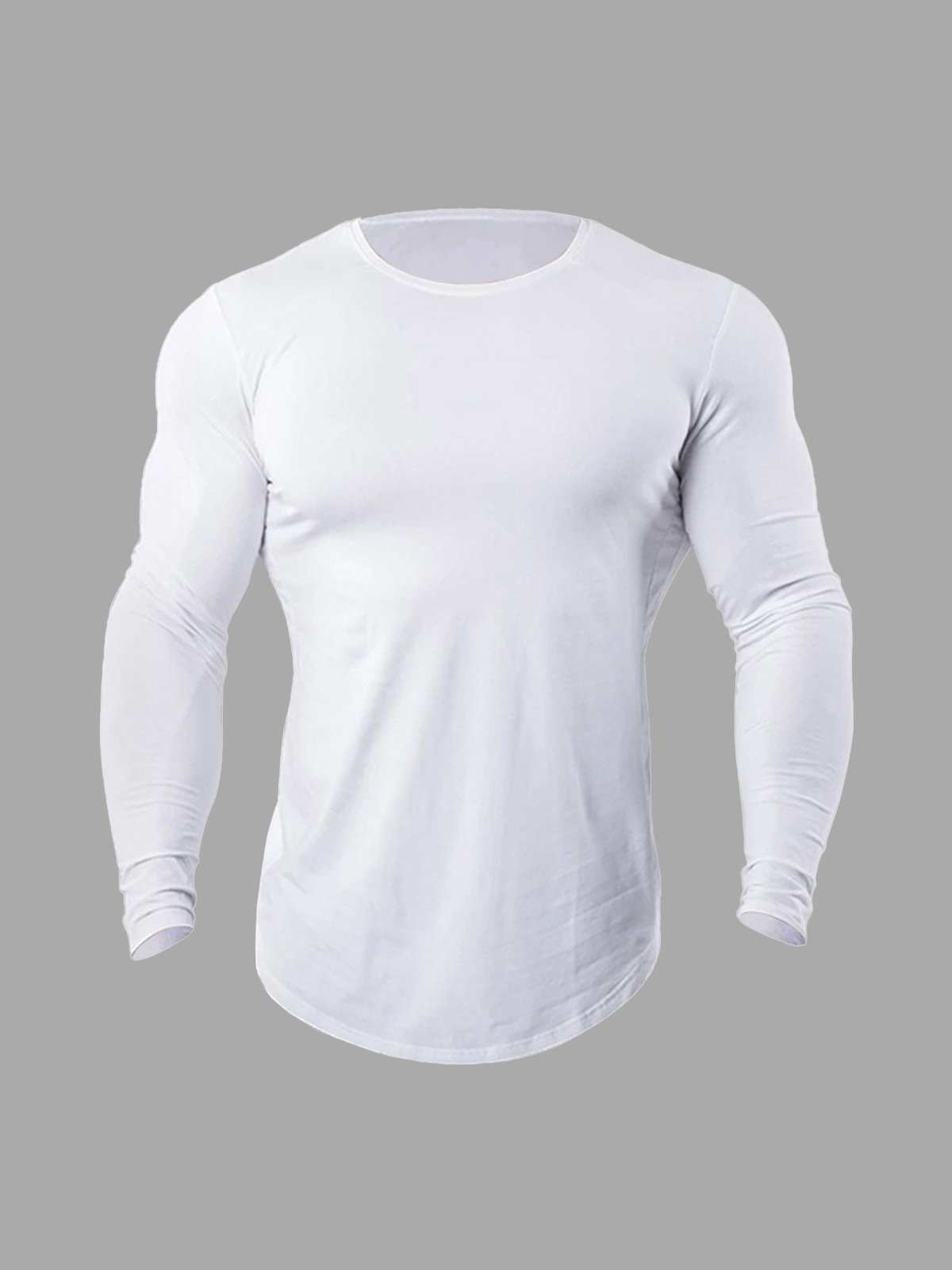 Crewneck Muscle Fit Long Sleeves T-shirt Baselayer - Ahaselected