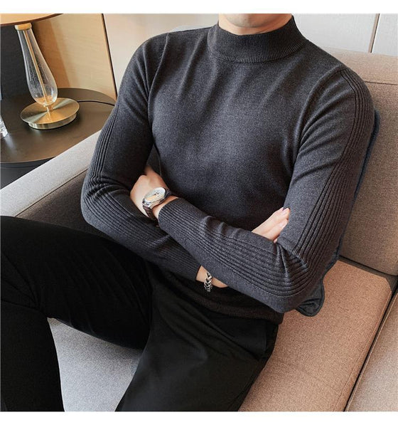Classic Mock Neck Sweater - Ahaselected