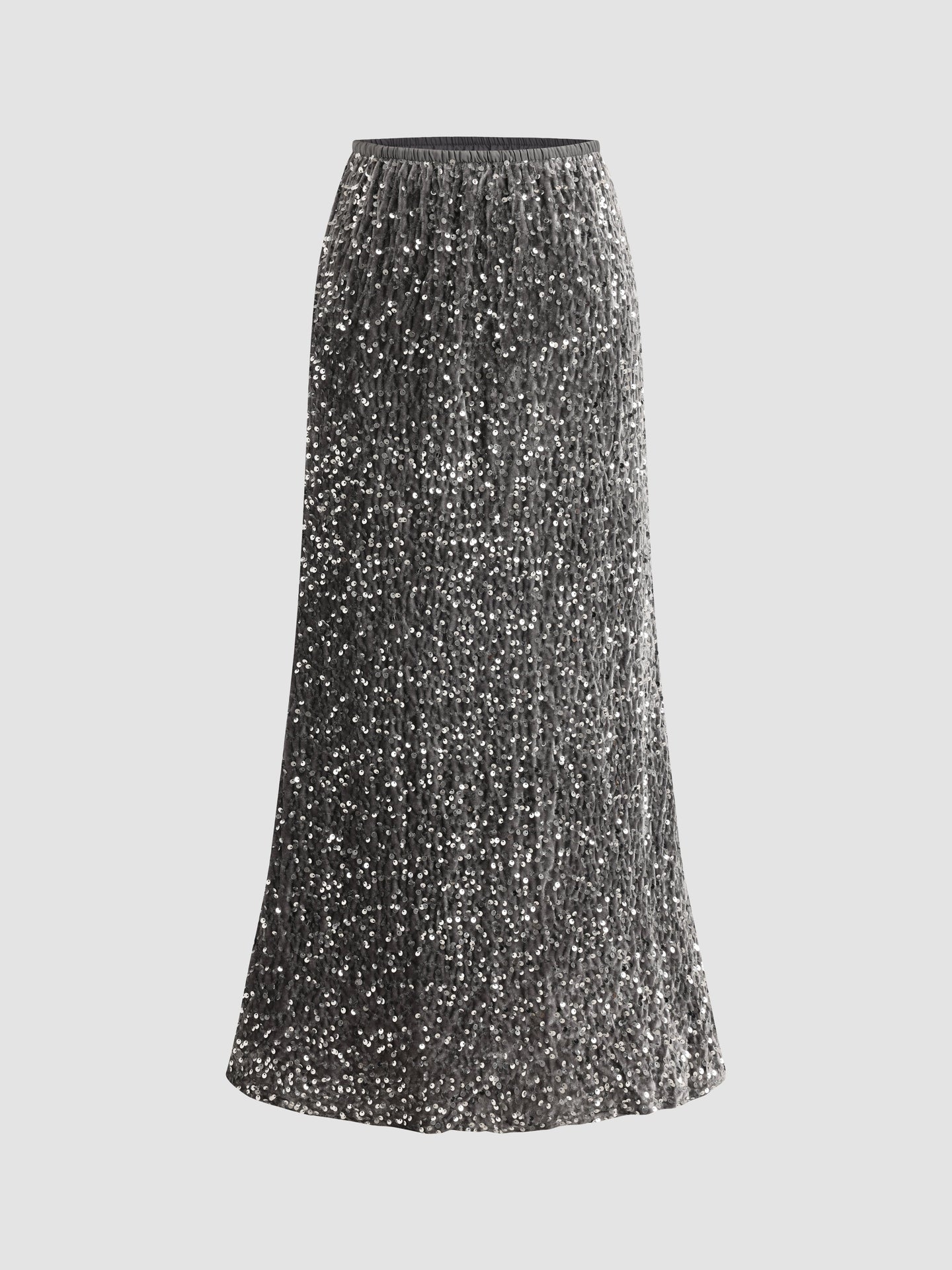 Velvet Sequin Mermaid Long Skirt