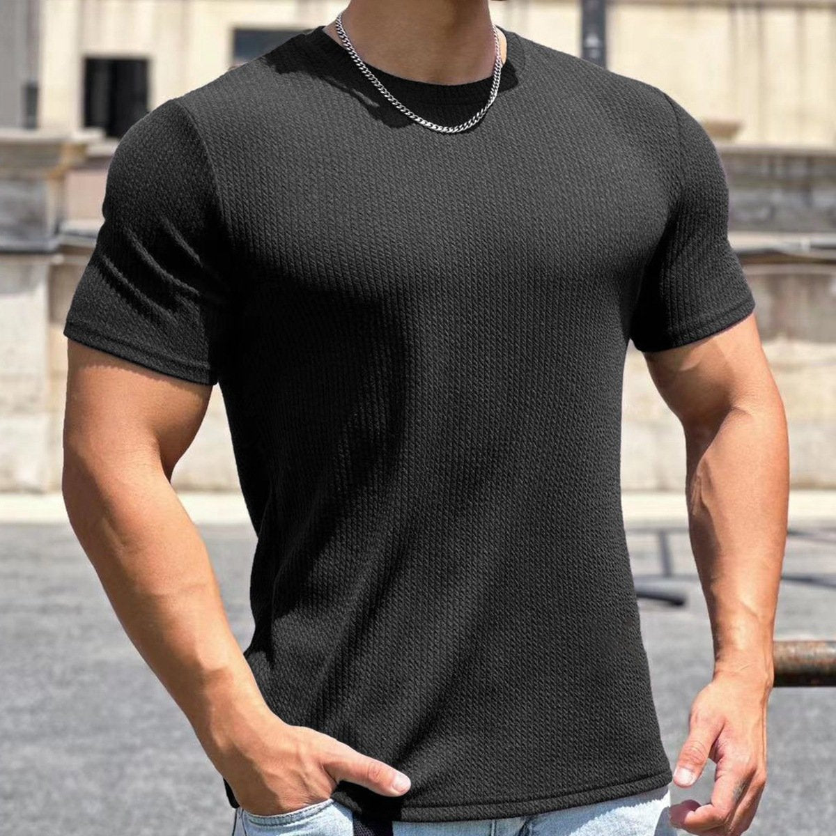 Snake Pattern Crew Neck T-Shirt - Ahaselected