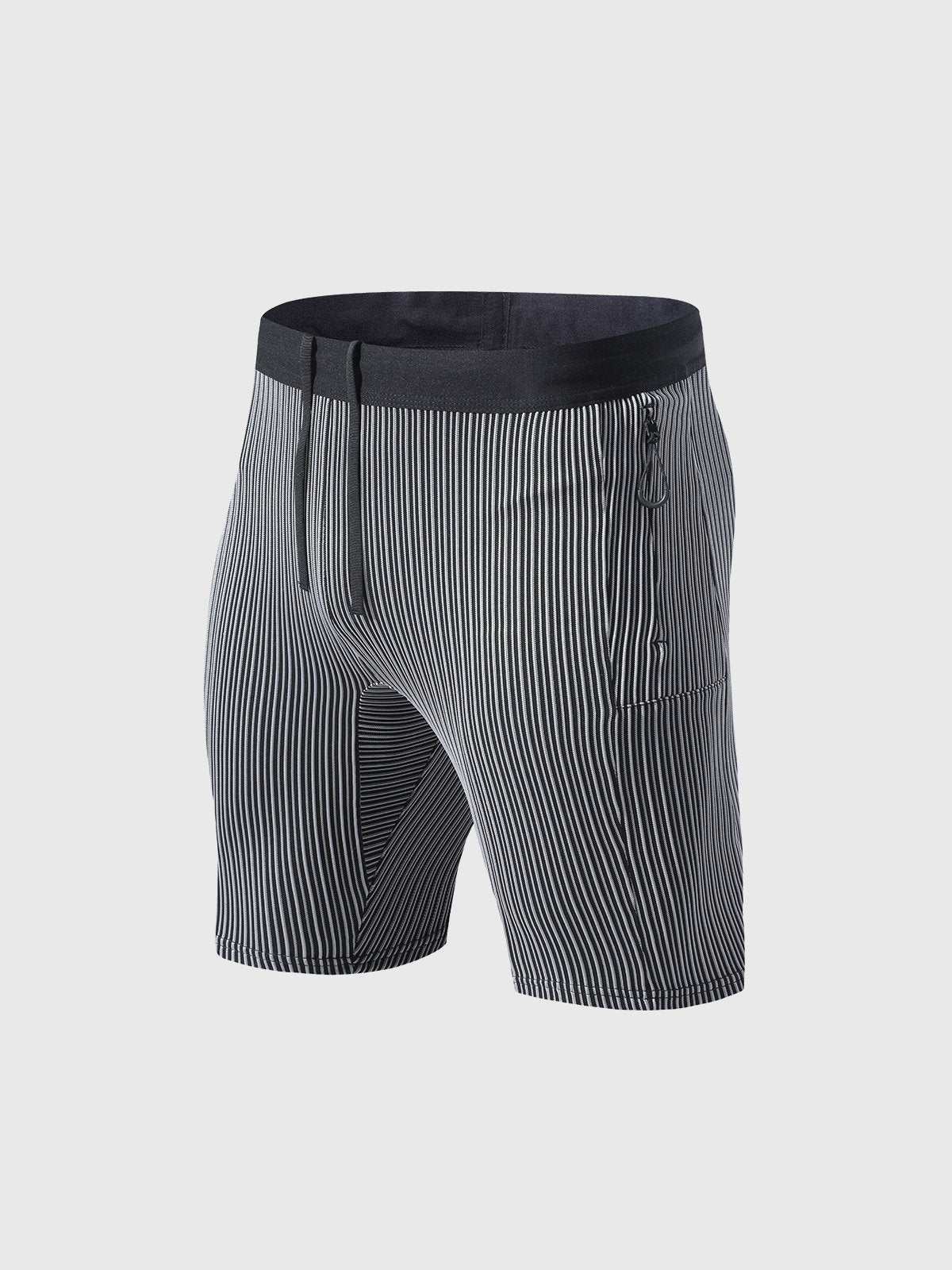8" Pro Compression Lined Running Shorts with Zip Pockets - Ahaselected