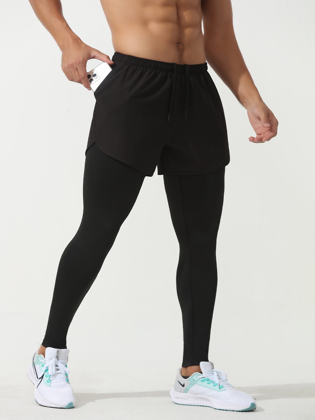 Interval Workout Pant 2 in 1 Compression Tight + Short Combo - Ahaselected