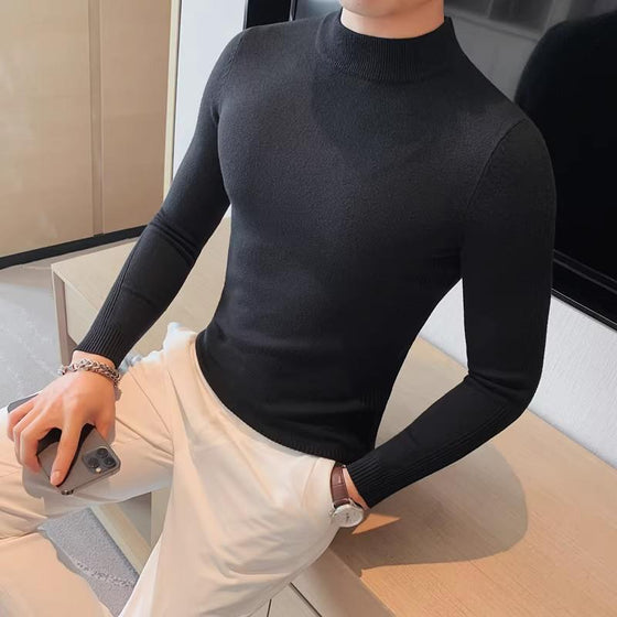 Classic Mock Neck Sweater - Ahaselected