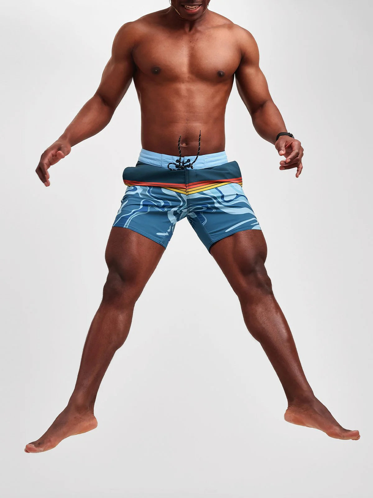 Bañadores para hombre con entrepierna de 7” de estiramiento en 4 direcciones y repelente al agua (Colección Océano)-thumbmail-3