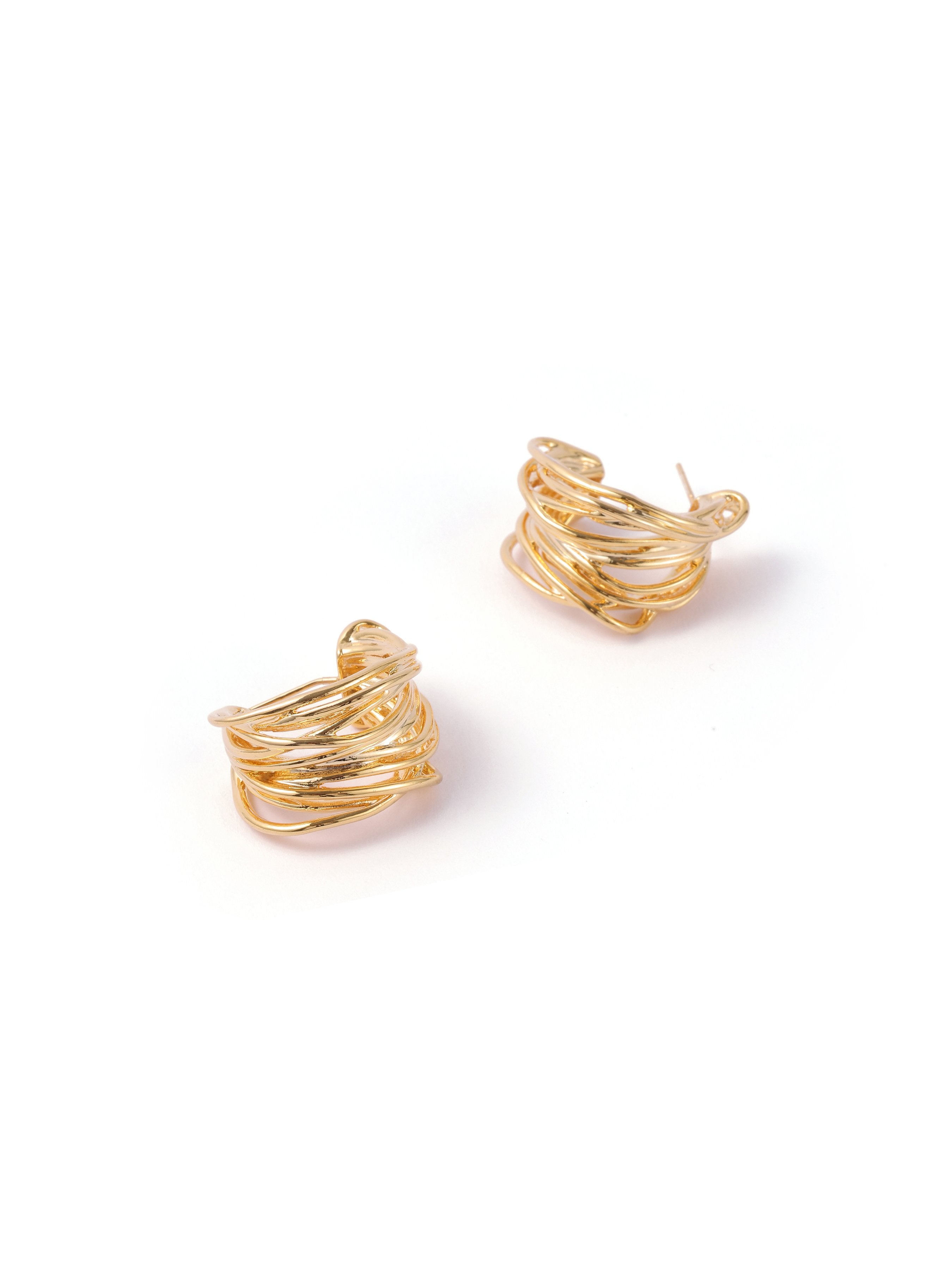 Women's Metal Half-Circle Earrings - Ahaselected