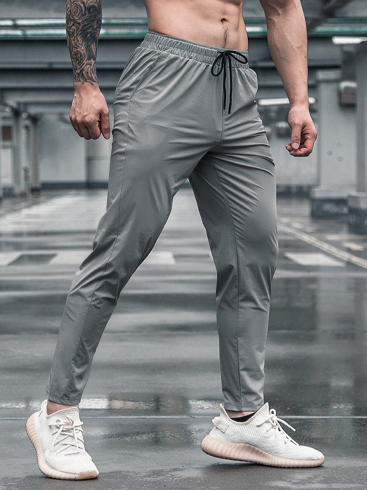 Stretch Slim Fit Jogger Workout Pants Lightweight - Ahaselected