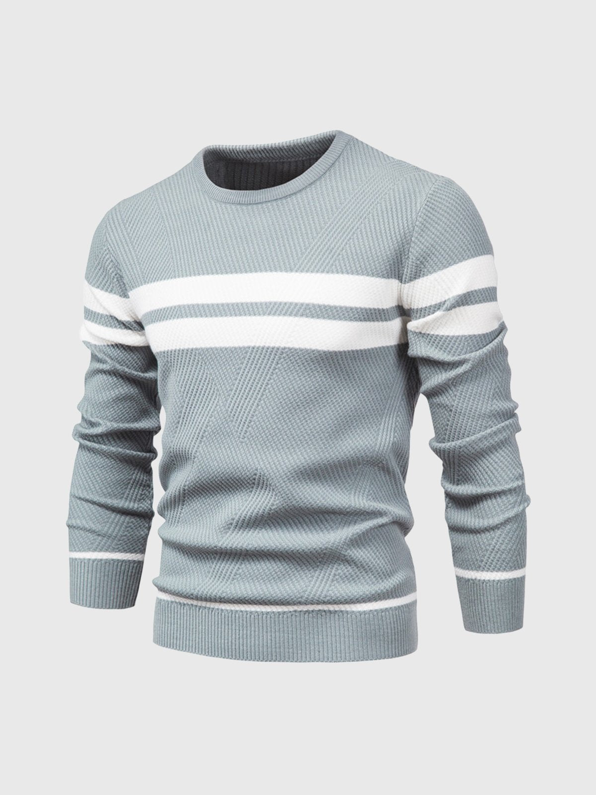 M's Stripe Crewneck Sweater Pullover - Ahaselected
