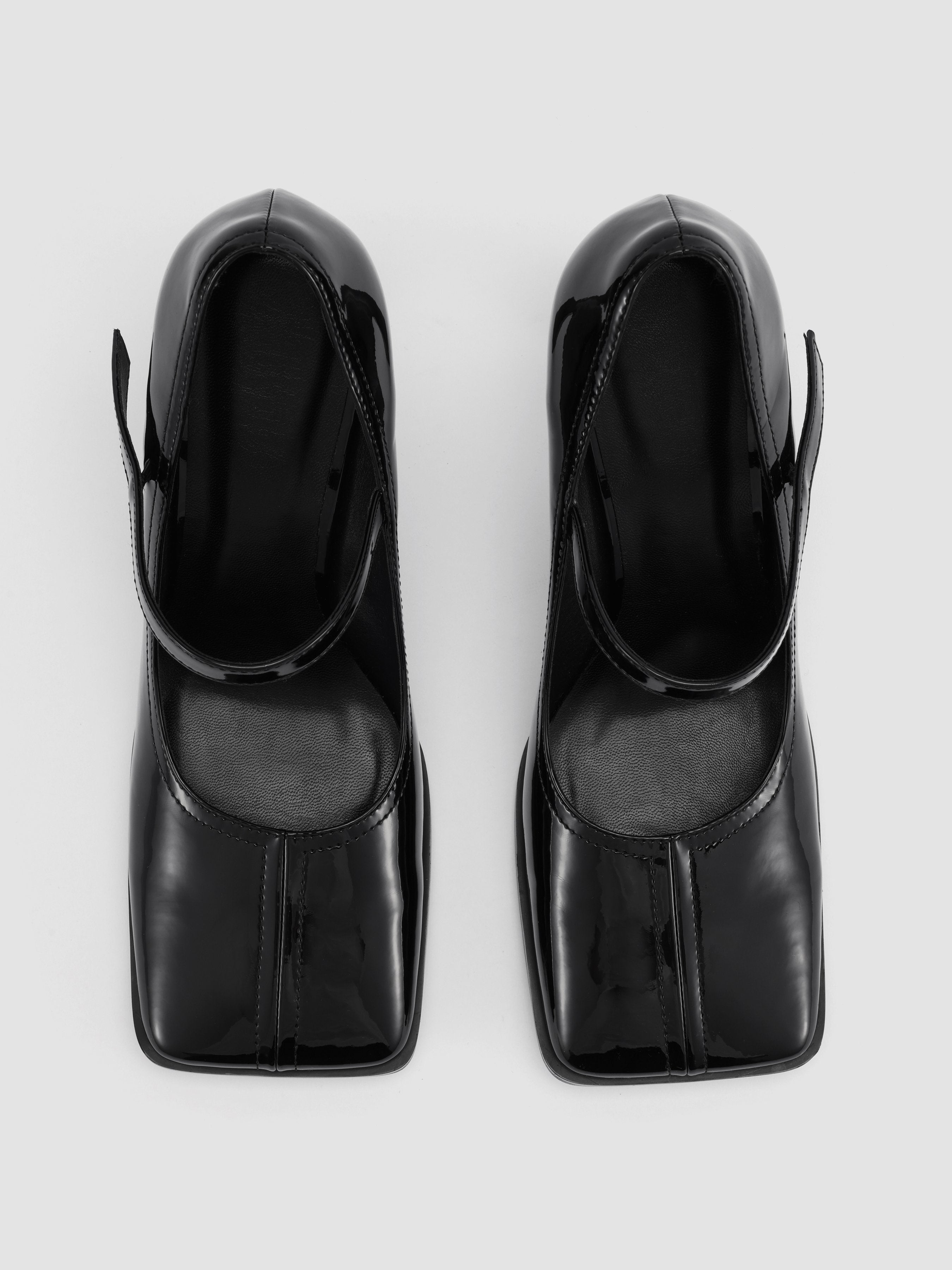 Women's Faux Leather Mary Jane Pumps - Ahaselected