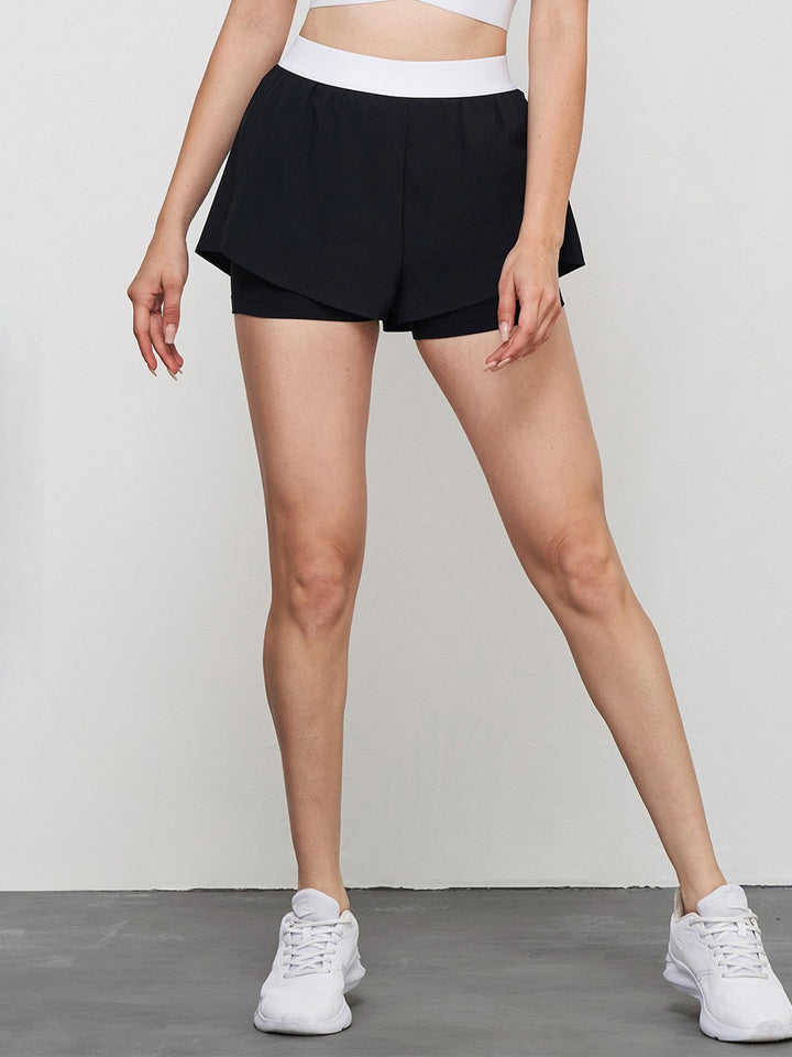 2-in-1 Air Flow Quick Dry Yoga Shorts