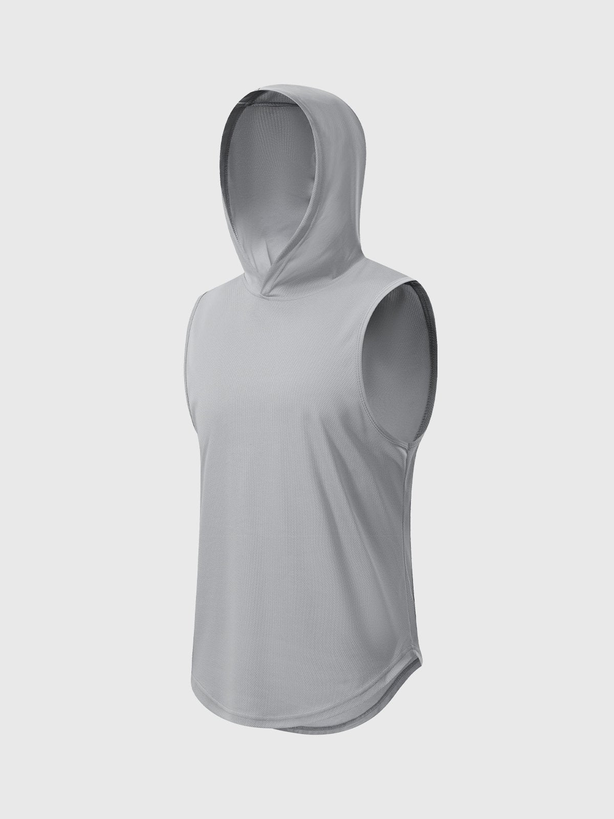 Workout Hooded Tank Curved Hem - Ahaselected