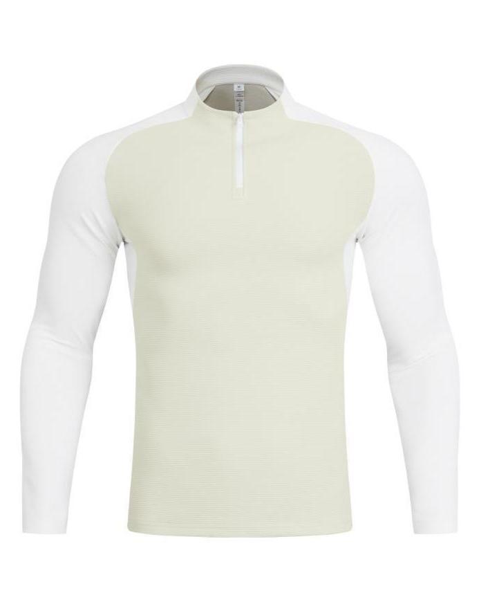 Shoulder Cut Quarter Zip Pullover Long Sleeve New - Ahaselected